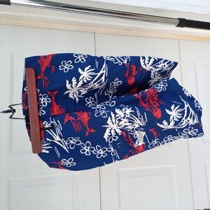 Columbia Blue and Red Floral Men Shorts Hybrids